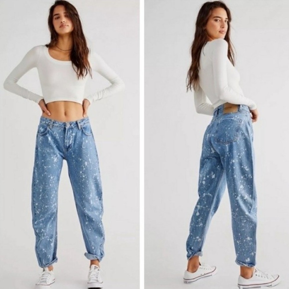 One Teaspoon Acid Wash Tapered Jeans Size 26